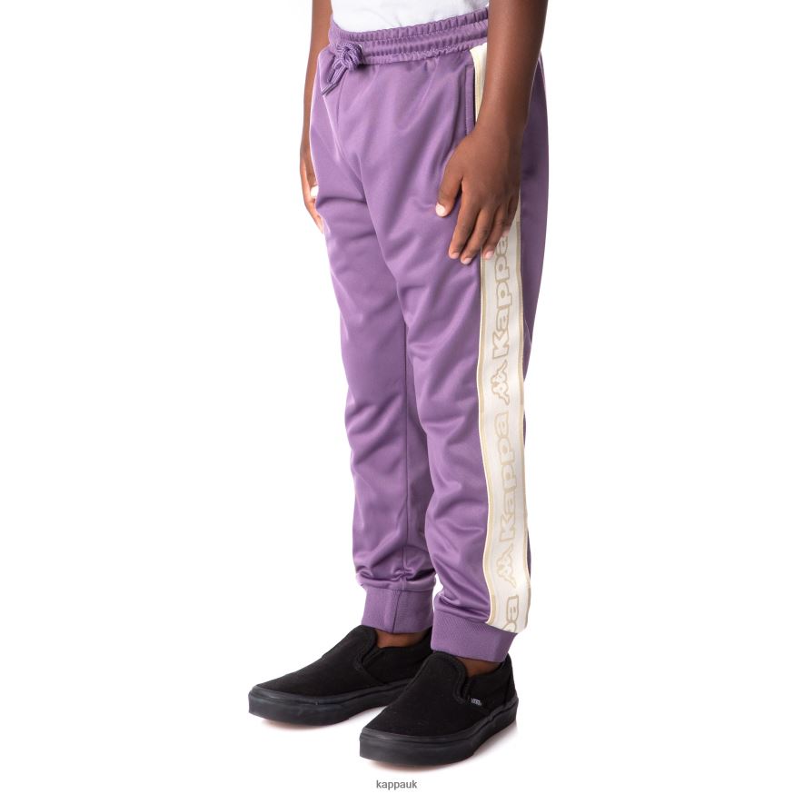 Kappa Kids Logo Tape Alic 2 Trackpants Purple 408H4N455 - Kappa Trainers UK