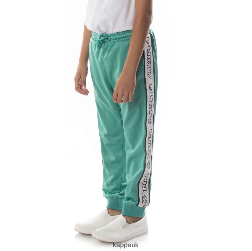 Kappa Kids Logo Tape Alic 2 Trackpants Teal 408H4N462 - Kappa Tracksuit UK