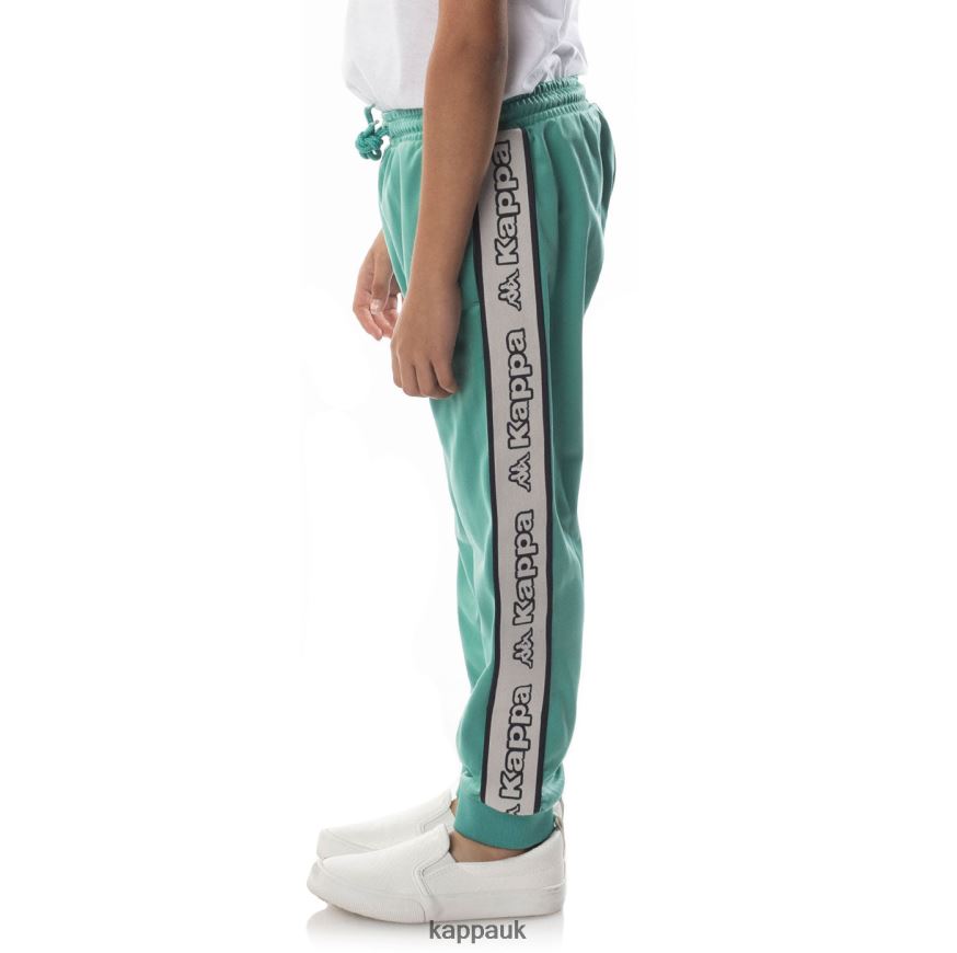 Kappa Kids Logo Tape Alic 2 Trackpants Teal 408H4N462 - Kappa Tracksuit UK