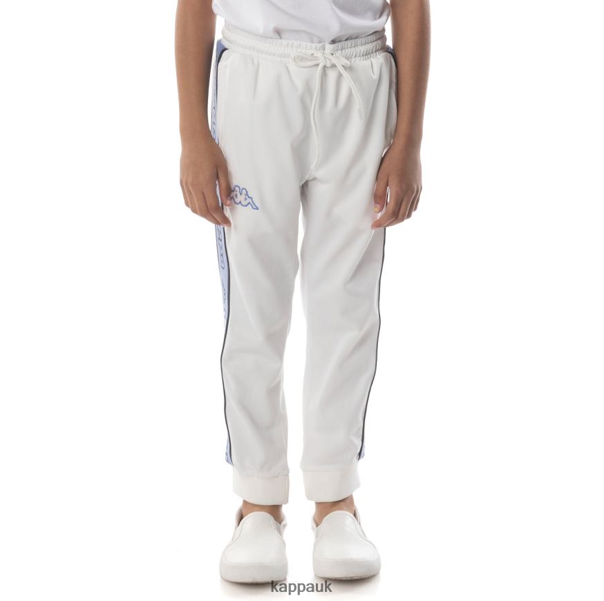 Kappa Kids Logo Tape Alic 2 Trackpants White Blue 408H4N463 - Kappa UK