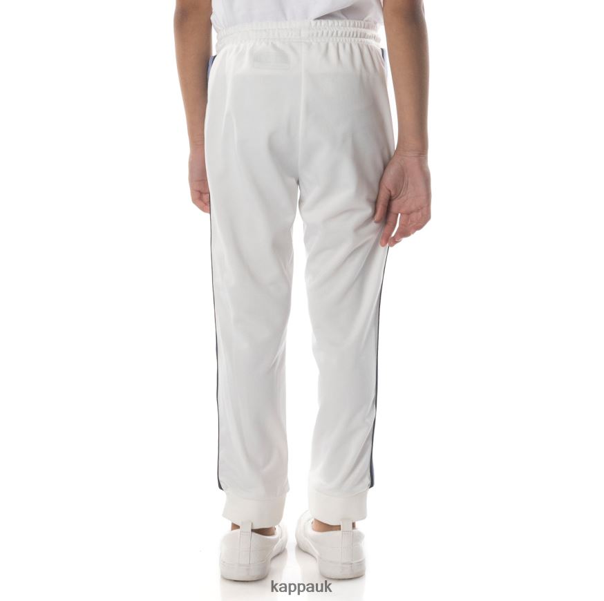 Kappa Kids Logo Tape Alic 2 Trackpants White Blue 408H4N463 - Kappa UK