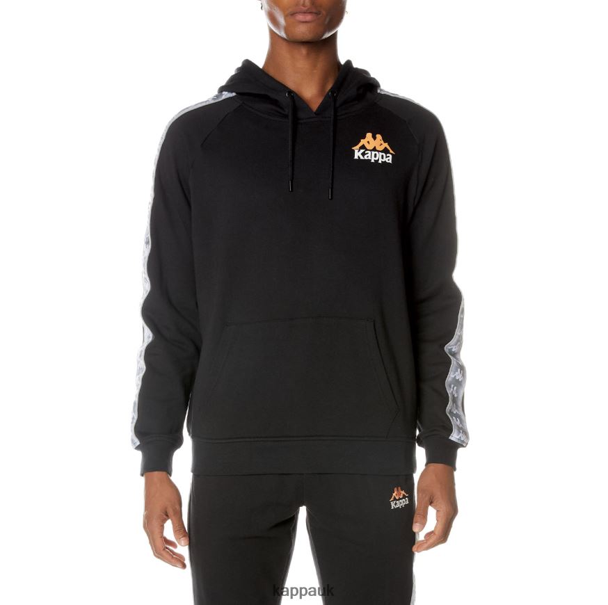Kappa 222 Banda Solgo Hoodie Jet Black 408H4N55 - Kappa UK