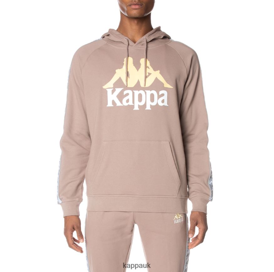 Kappa 222 Banda Soltium Hoodie Beige 408H4N42 - Kappa Tracksuit UK
