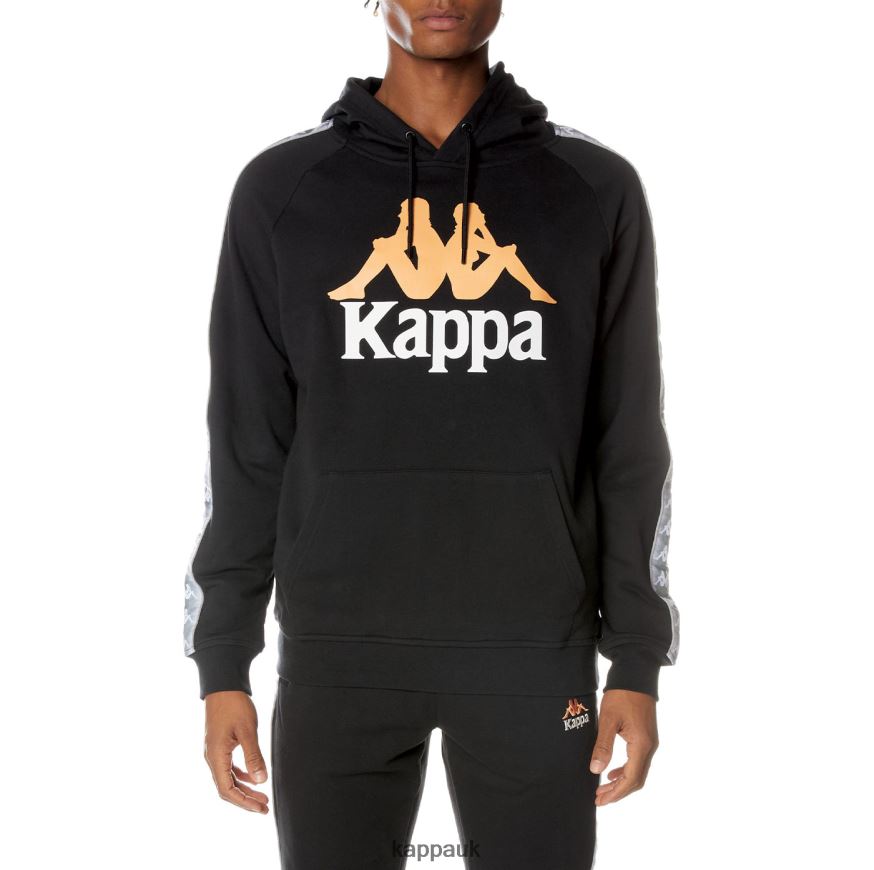 Kappa 222 Banda Soltium Hoodie Jet Black 408H4N41 - Kappa Trainers UK