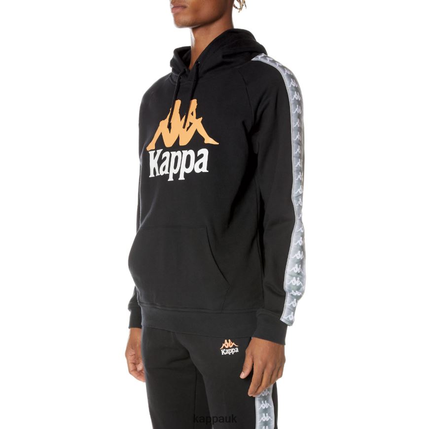 Kappa 222 Banda Soltium Hoodie Jet Black 408H4N41 - Kappa Trainers UK