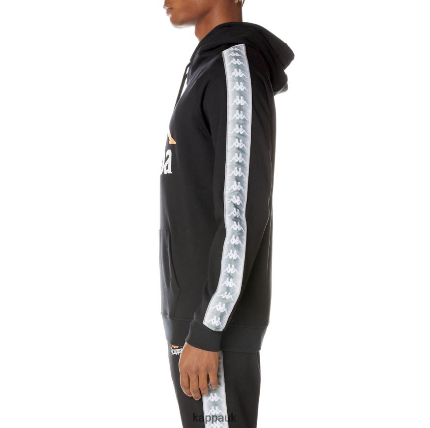 Kappa 222 Banda Soltium Hoodie Jet Black 408H4N41 - Kappa Trainers UK