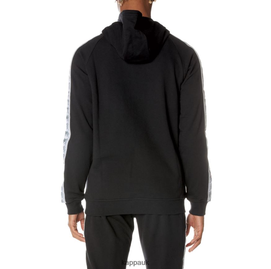 Kappa 222 Banda Soltium Hoodie Jet Black 408H4N41 - Kappa Trainers UK