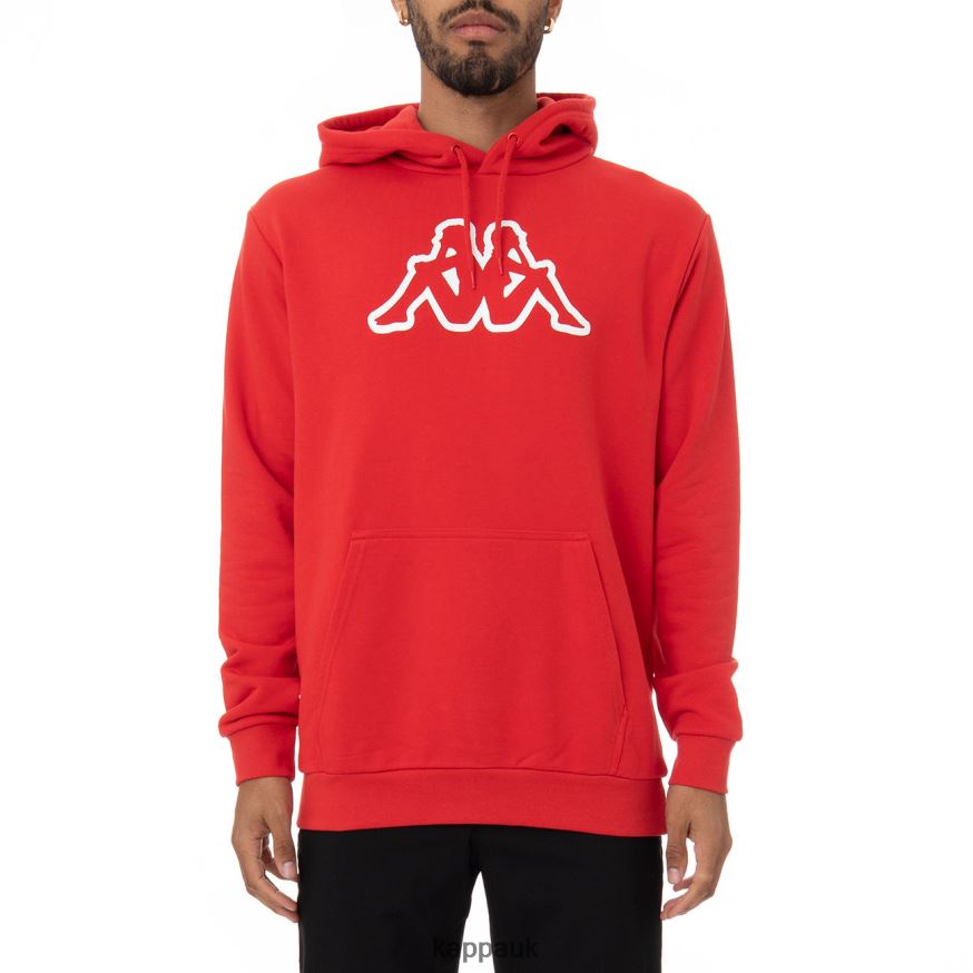 Kappa Logo Fleece Zavrok Hoodie Red Coral 408H4N46 - Kappa UK