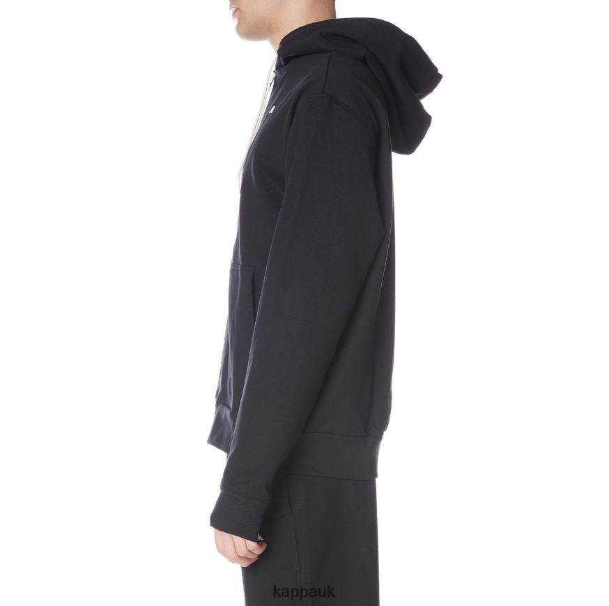 Kappa Robe Giovani Portos Hoodie Black 408H4N51 - Kappa Tracksuit UK