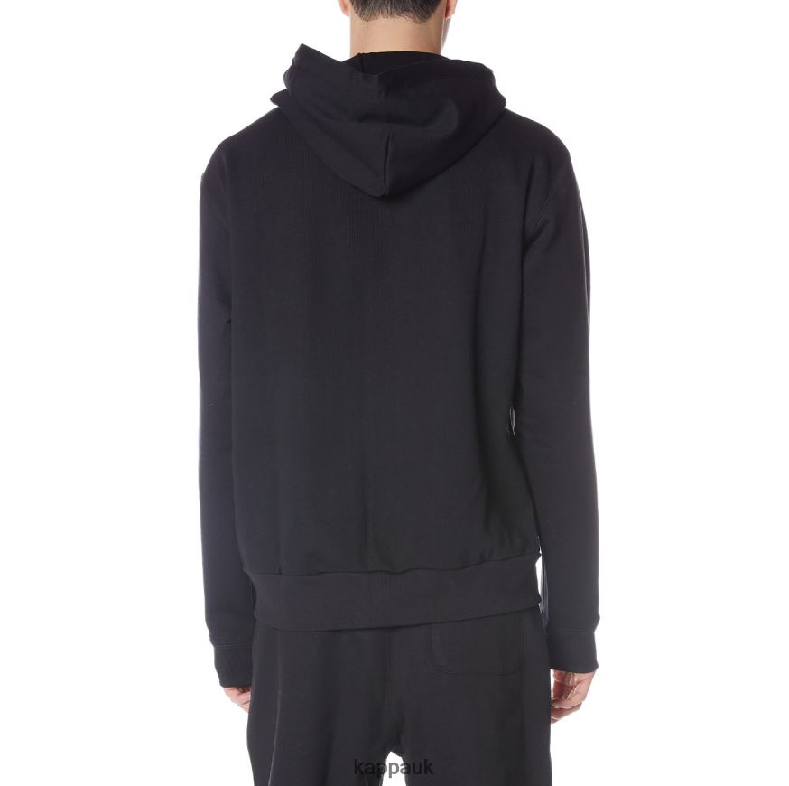 Kappa Robe Giovani Portos Hoodie Black 408H4N51 - Kappa Tracksuit UK