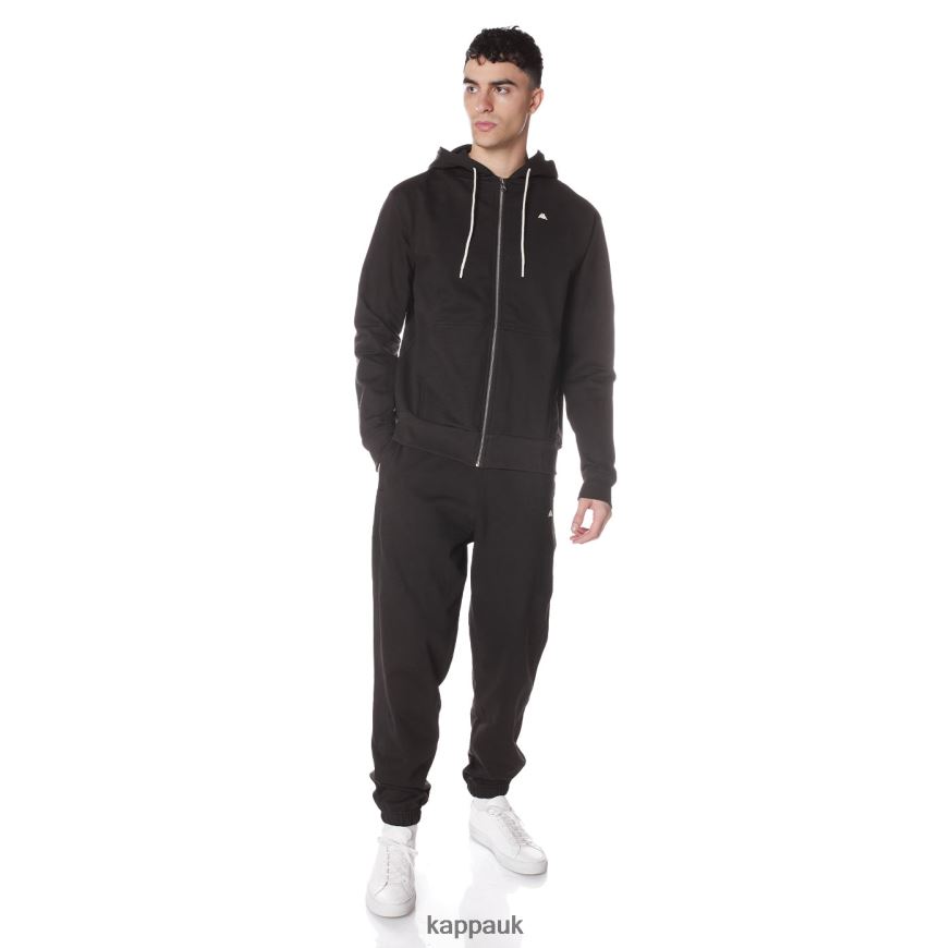 Kappa Robe Giovani Portos Hoodie Black 408H4N51 - Kappa Tracksuit UK
