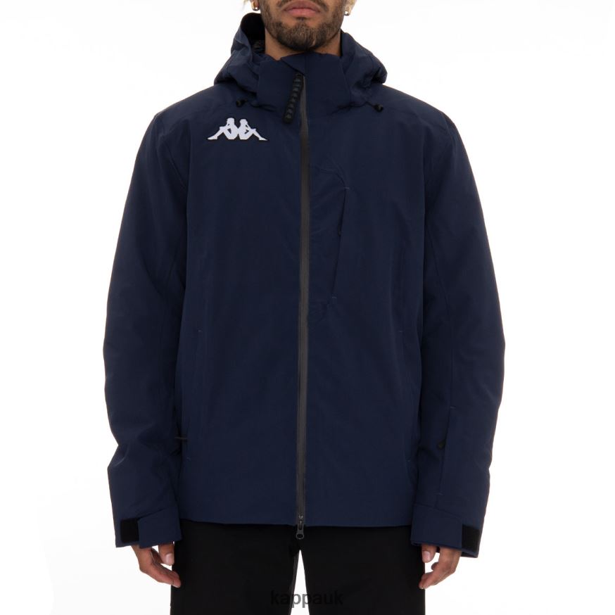 Kappa 6Cento 606 Ski Jacket Blue Black 408H4N82 - Kappa UK