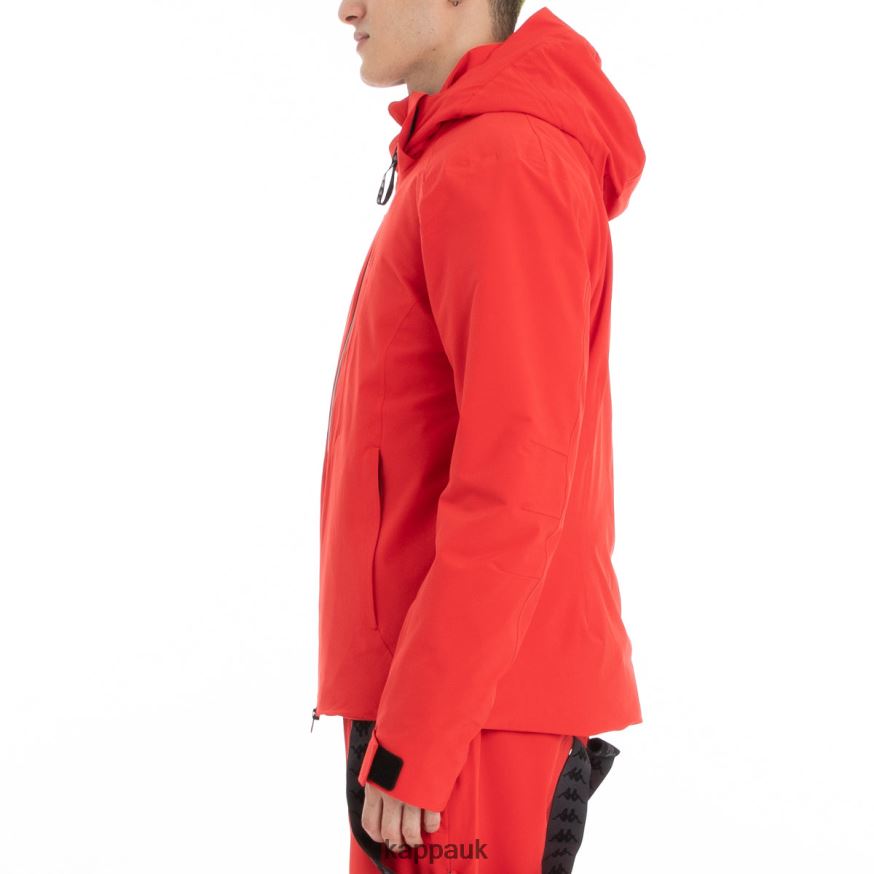 Kappa 6Cento 606 Ski Jacket Red Black 408H4N84 - Kappa Tracksuit UK