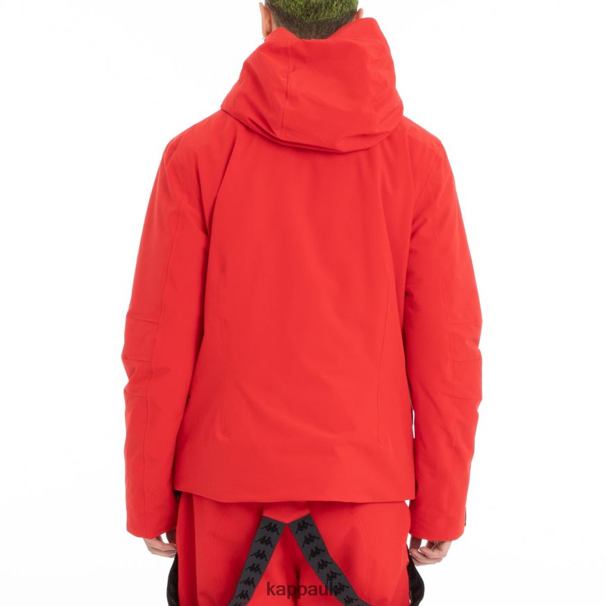 Kappa 6Cento 606 Ski Jacket Red Black 408H4N84 - Kappa Tracksuit UK