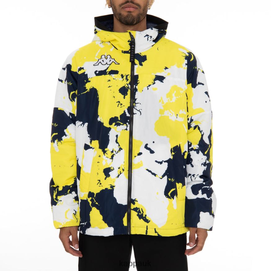 Kappa 6Cento 660F Ski Jacket Blue Yellow 408H4N83 - Kappa Trainers UK