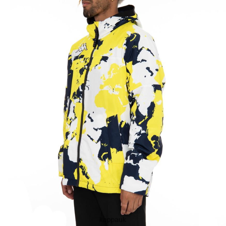 Kappa 6Cento 660F Ski Jacket Blue Yellow 408H4N83 - Kappa Trainers UK
