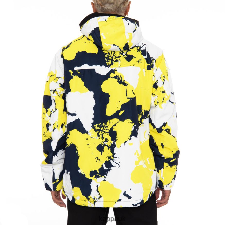 Kappa 6Cento 660F Ski Jacket Blue Yellow 408H4N83 - Kappa Trainers UK