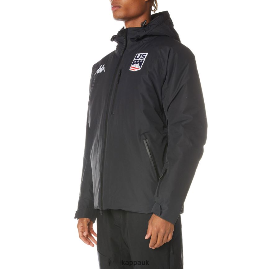 Kappa 6Cento 686B US Ski Jacket Black 408H4N80 - Kappa Trainers UK