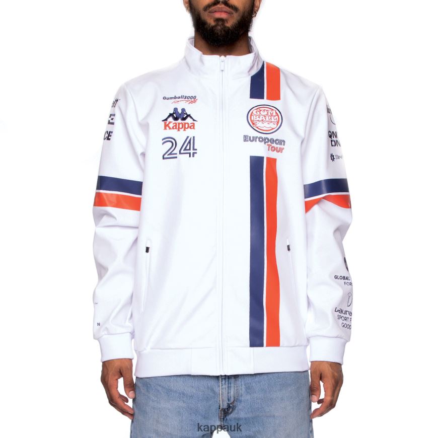Kappa Authentic Chil Gumball 3000 Tour Jacket White 408H4N72 - Kappa Tracksuit UK
