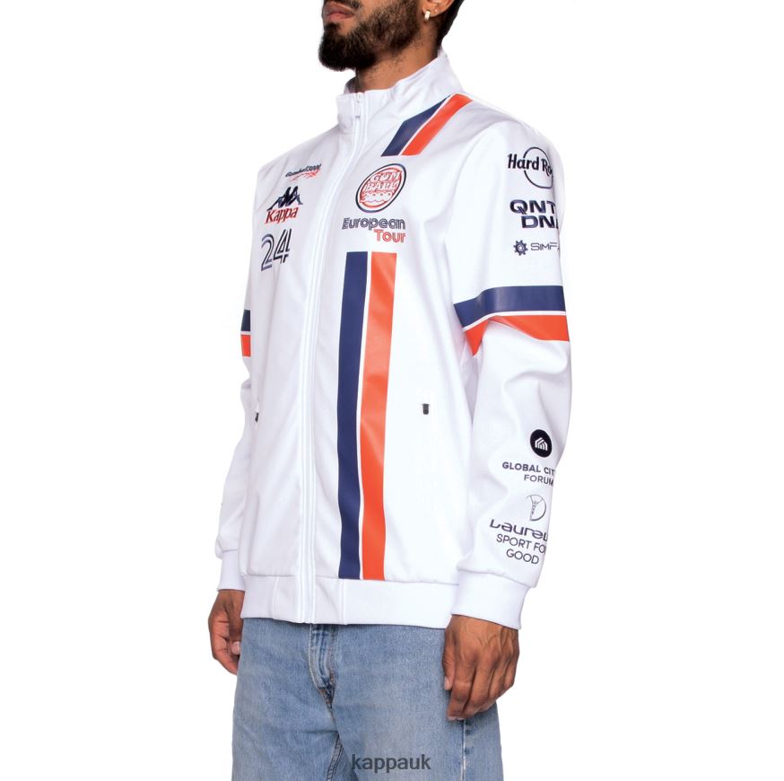 Kappa Authentic Chil Gumball 3000 Tour Jacket White 408H4N72 - Kappa Tracksuit UK