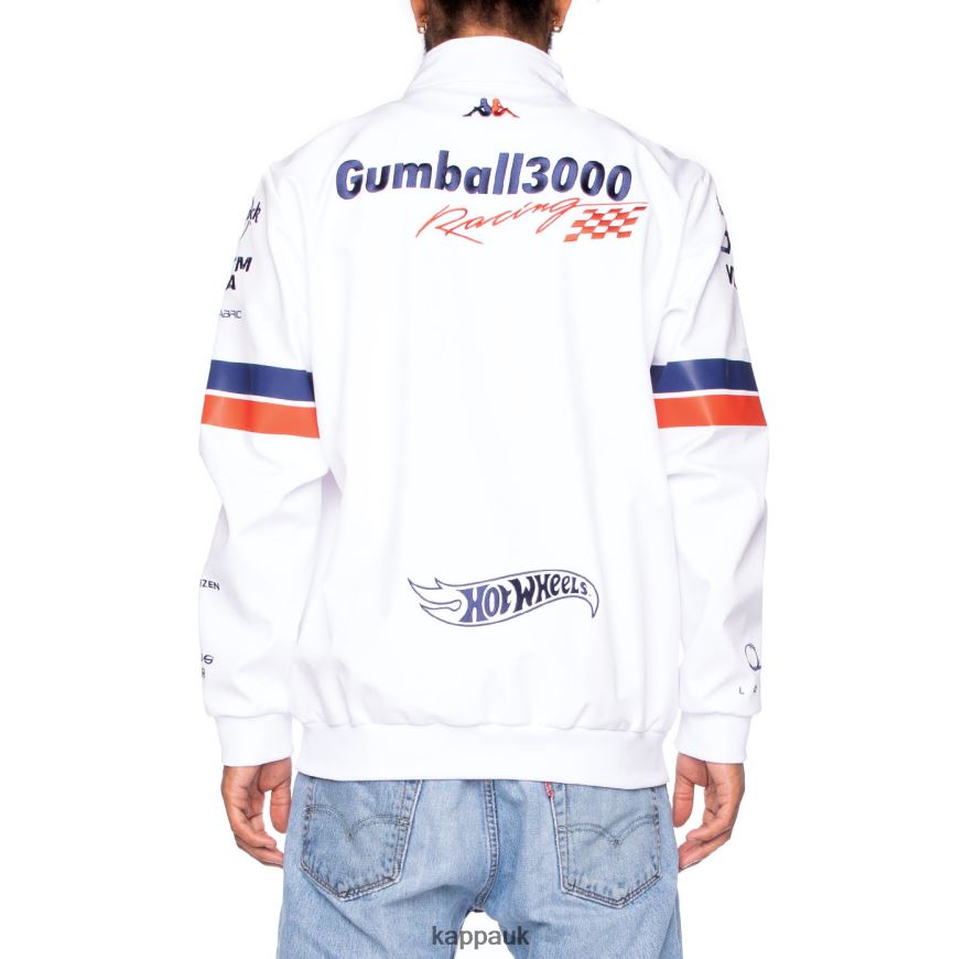 Kappa Authentic Chil Gumball 3000 Tour Jacket White 408H4N72 - Kappa Tracksuit UK