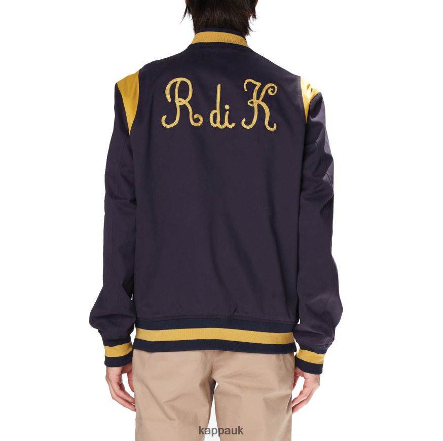 Kappa Robe Giovani Naons Varsity Jacket Navy Yellow 408H4N73 - Kappa UK