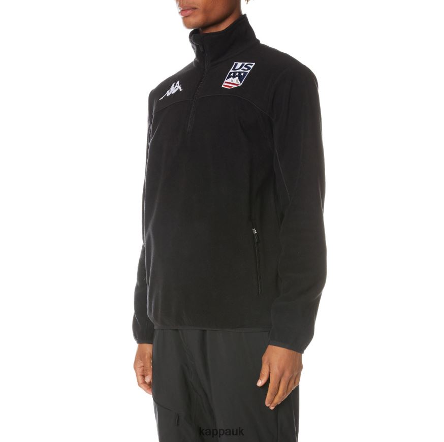 Kappa Thomas Hz US Ski Jacket Black 408H4N81 - Kappa Tracksuit UK