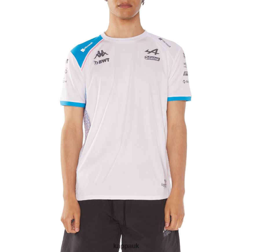 Kappa Abolim Alpine F1 Jersey White Blue 408H4N208 - Kappa UK