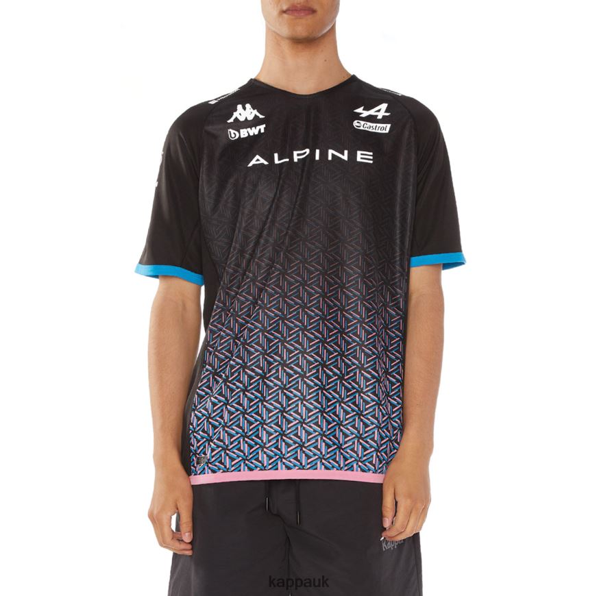 Kappa Kombat Alonso Alpine F1 Jersey Black 408H4N207 - Kappa Tracksuit UK