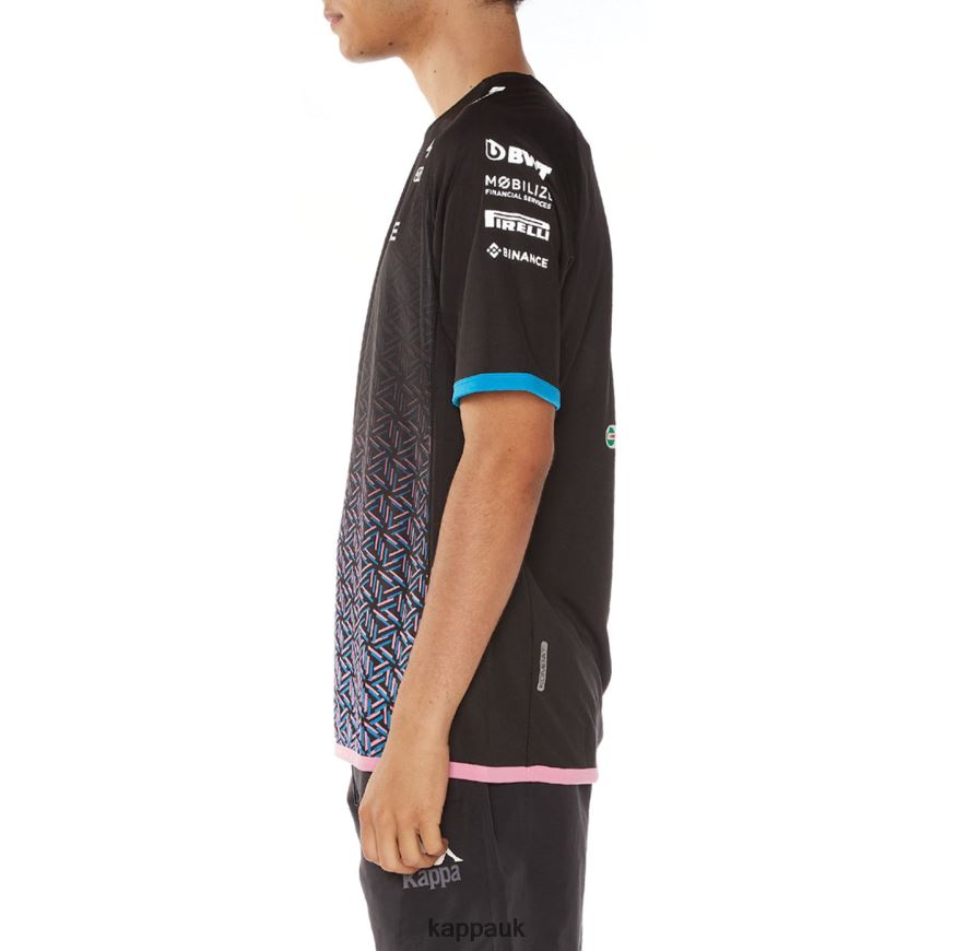 Kappa Kombat Alonso Alpine F1 Jersey Black 408H4N207 - Kappa Tracksuit UK