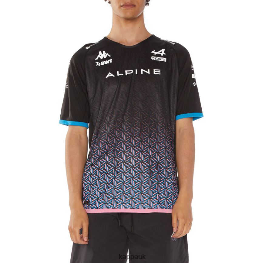 Kappa Kombat Ocon Alpine F1 Jersey Black 408H4N209 - Kappa Trainers UK