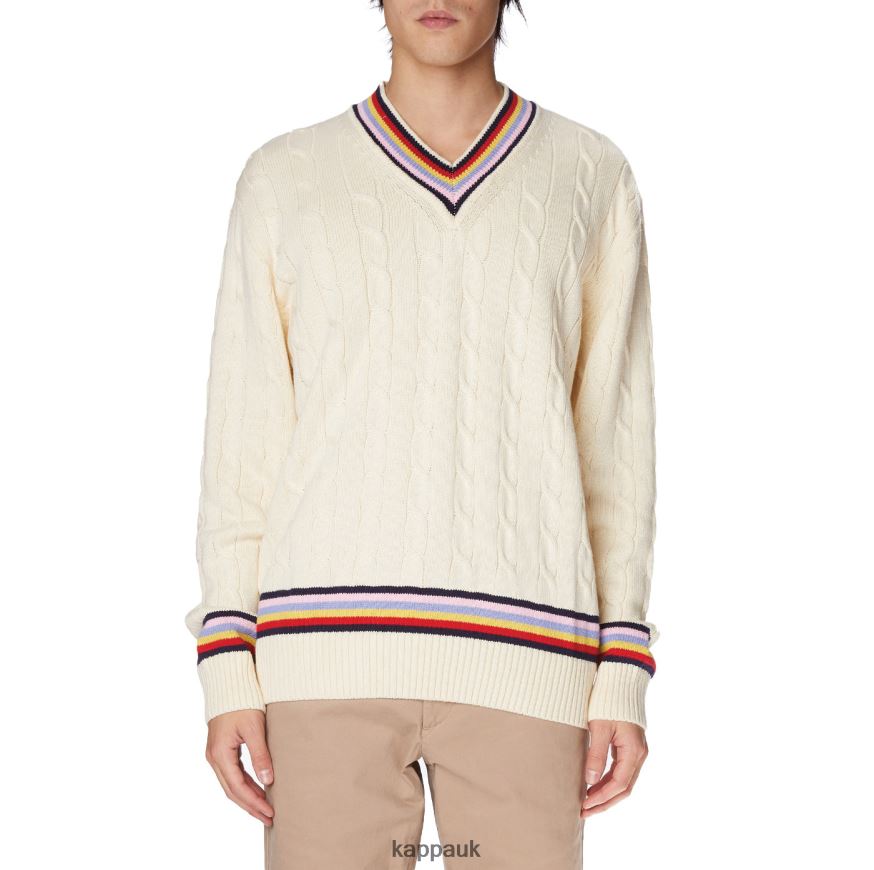 Kappa Robe Giovani Nunki Sweater Cream 408H4N90 - Kappa Tracksuit UK