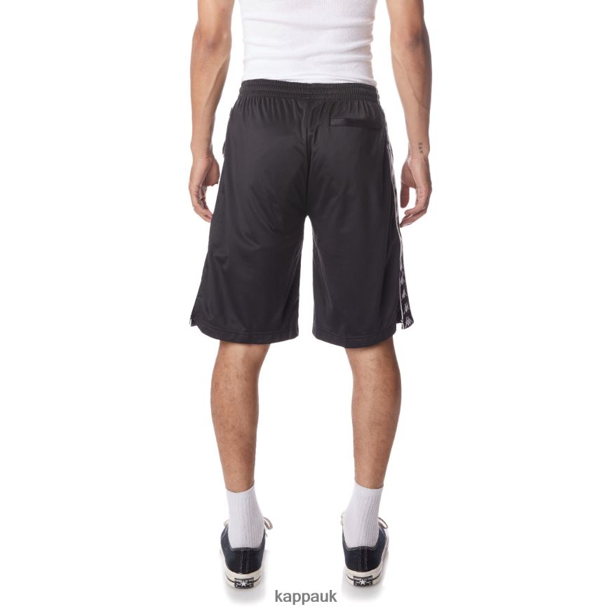 Kappa 222 Banda Treadwellz Shorts Black Smoke White 408H4N258 - Kappa Tracksuit UK