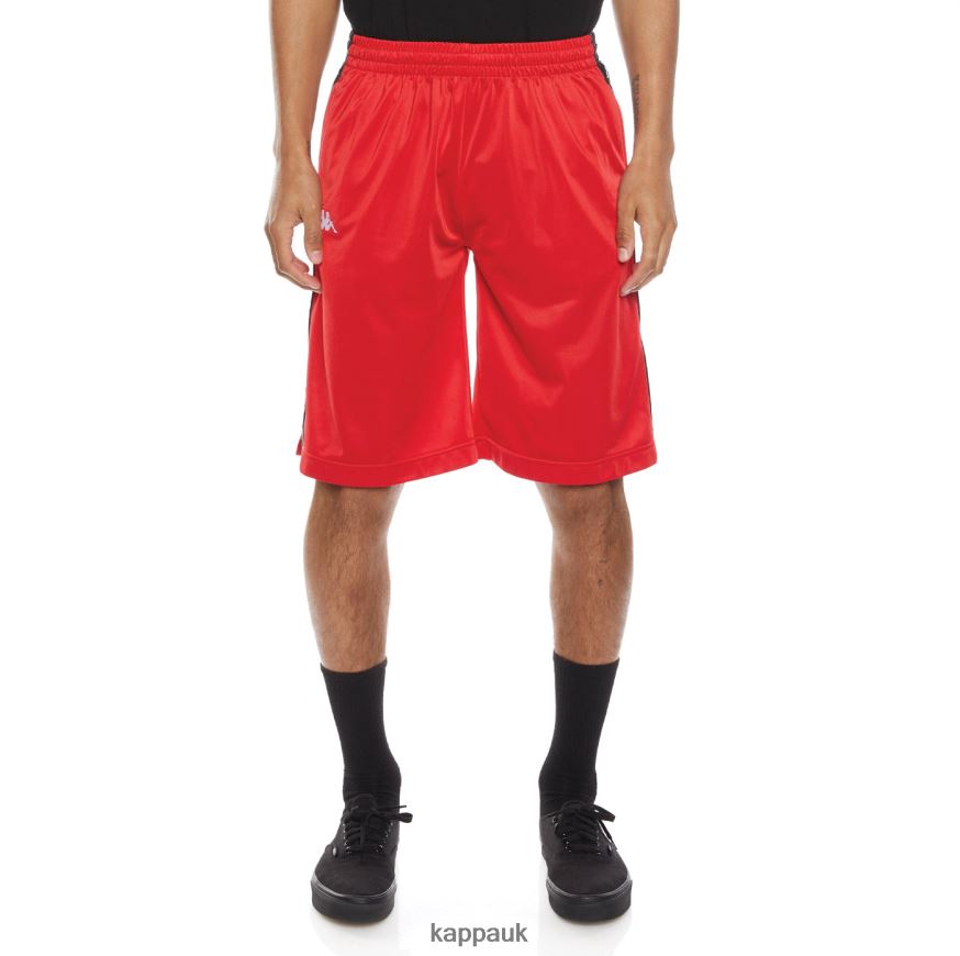 Kappa 222 Banda Treadwellz Shorts Red Black 408H4N267 - Kappa Tracksuit UK