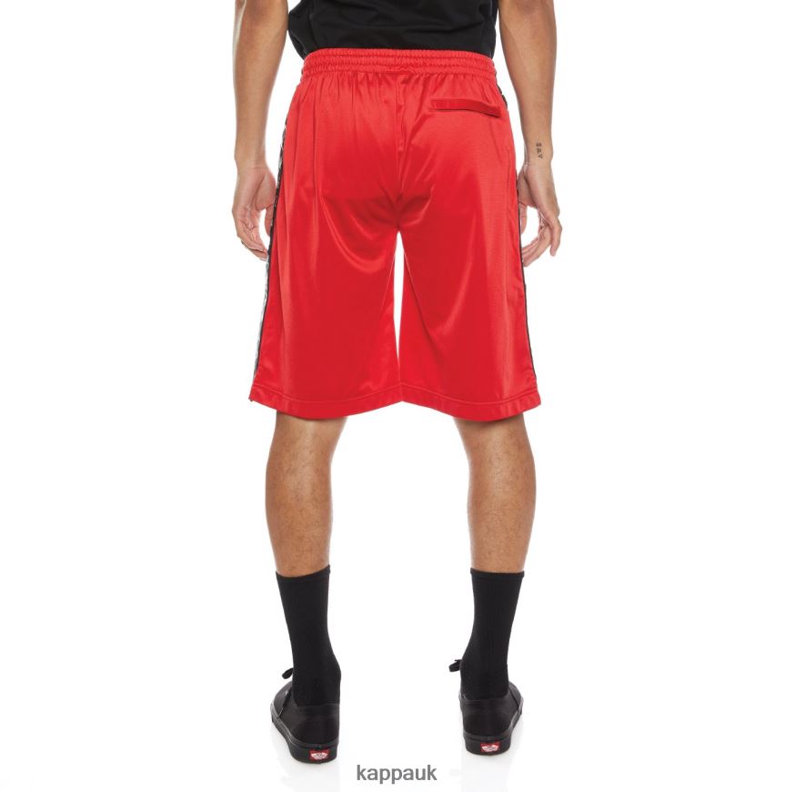 Kappa 222 Banda Treadwellz Shorts Red Black 408H4N267 - Kappa Tracksuit UK
