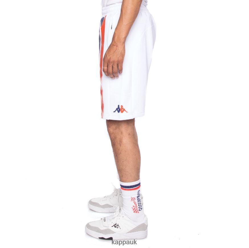 Kappa Authentic Credy Gumball 3000 Shorts White 408H4N278 - Kappa Trainers UK