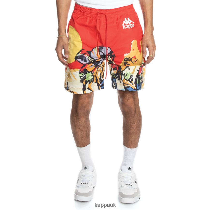 Kappa Authentic Oasis Shorts Red 408H4N246 - Kappa Tracksuit UK