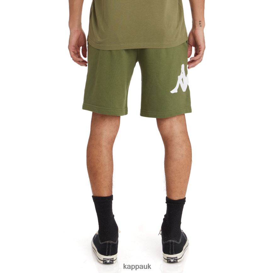 Kappa Authentic Sangone Shorts Green Olive 408H4N265 - Kappa UK