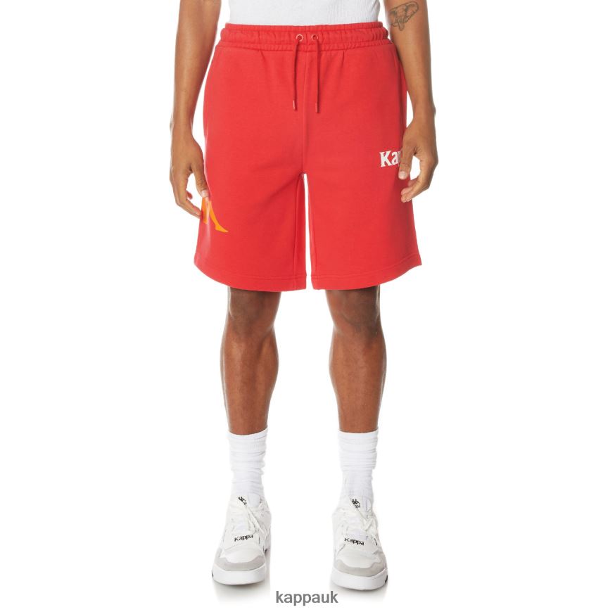 Kappa Authentic Sangone Shorts Red 408H4N243 - Kappa Tracksuit UK