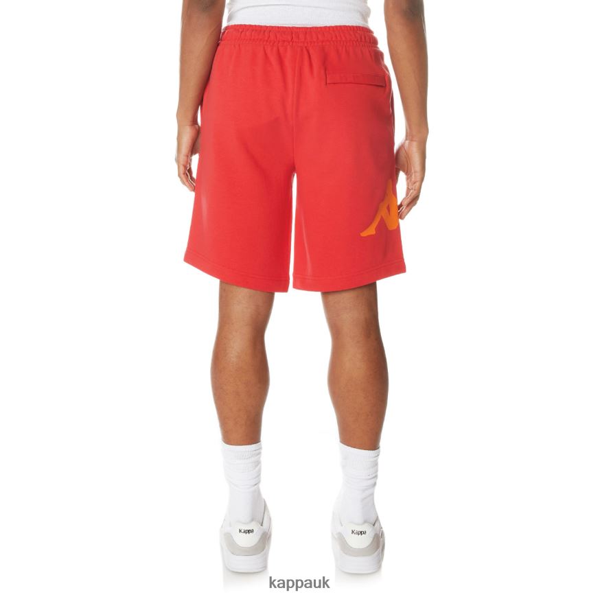 Kappa Authentic Sangone Shorts Red 408H4N243 - Kappa Tracksuit UK