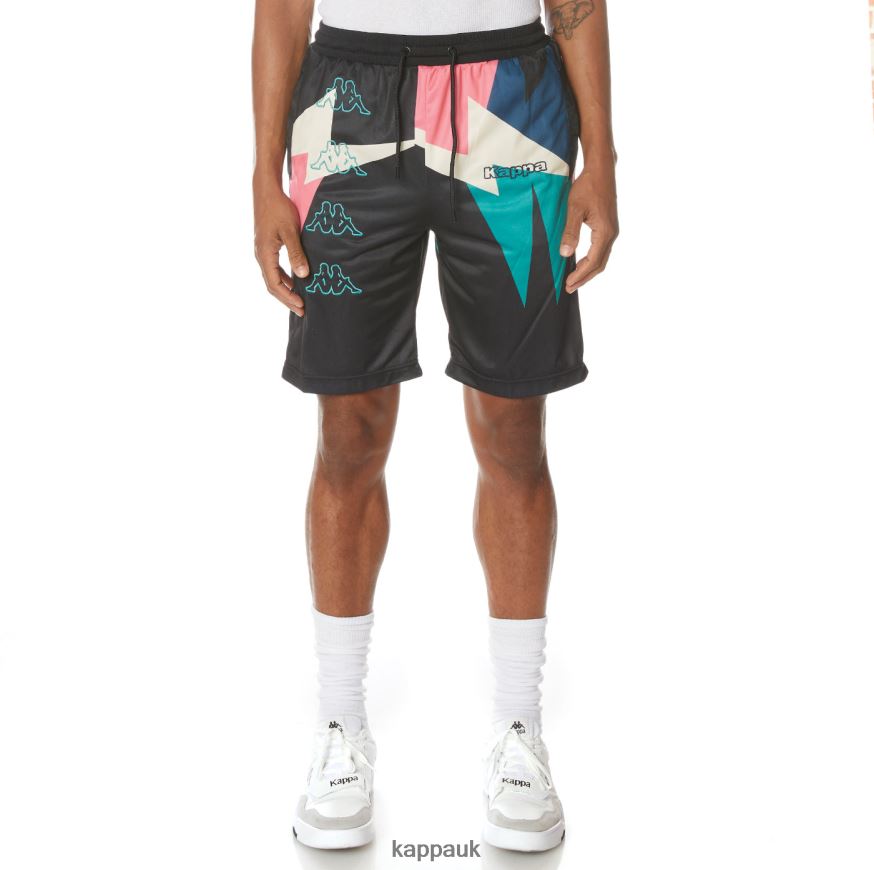 Kappa Logo Key Shorts Jet Black 408H4N255 - Kappa Tracksuit UK
