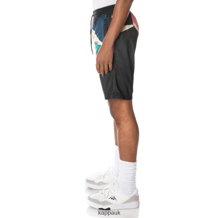 Kappa Logo Key Shorts Jet Black 408H4N255 - Kappa Tracksuit UK
