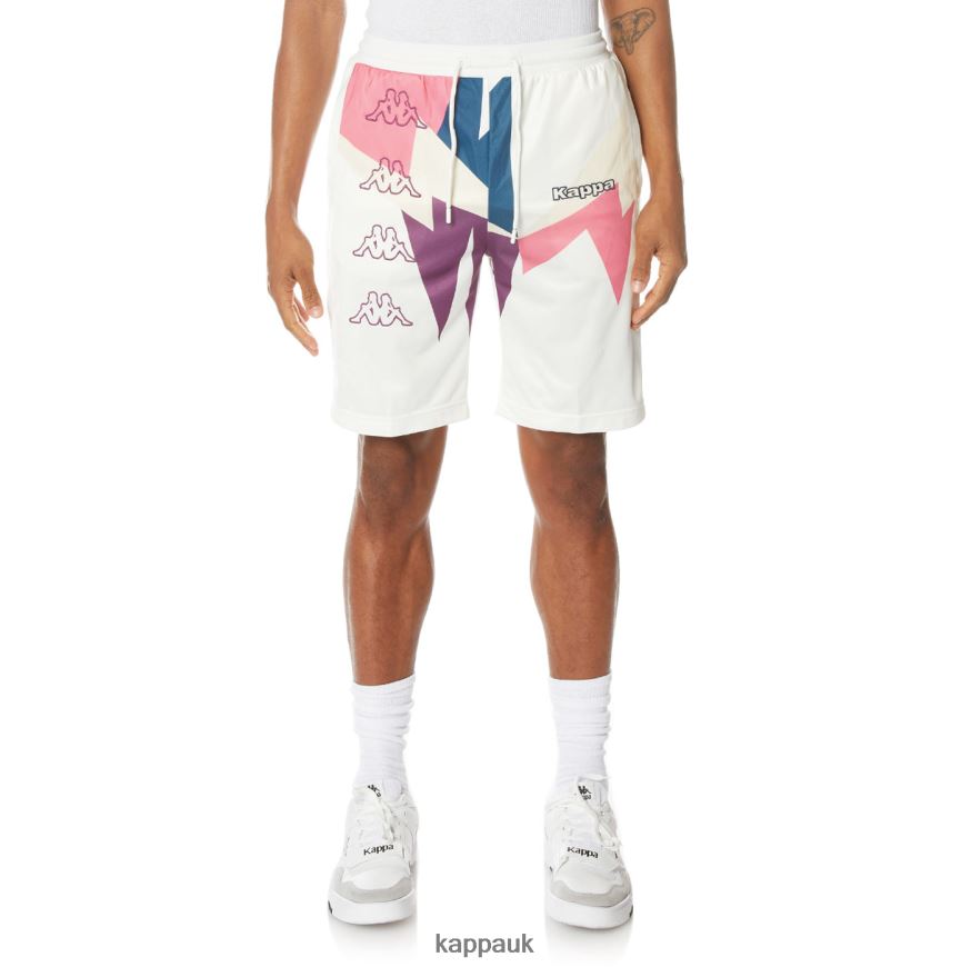 Kappa Logo Key Shorts White 408H4N257 - Kappa Trainers UK