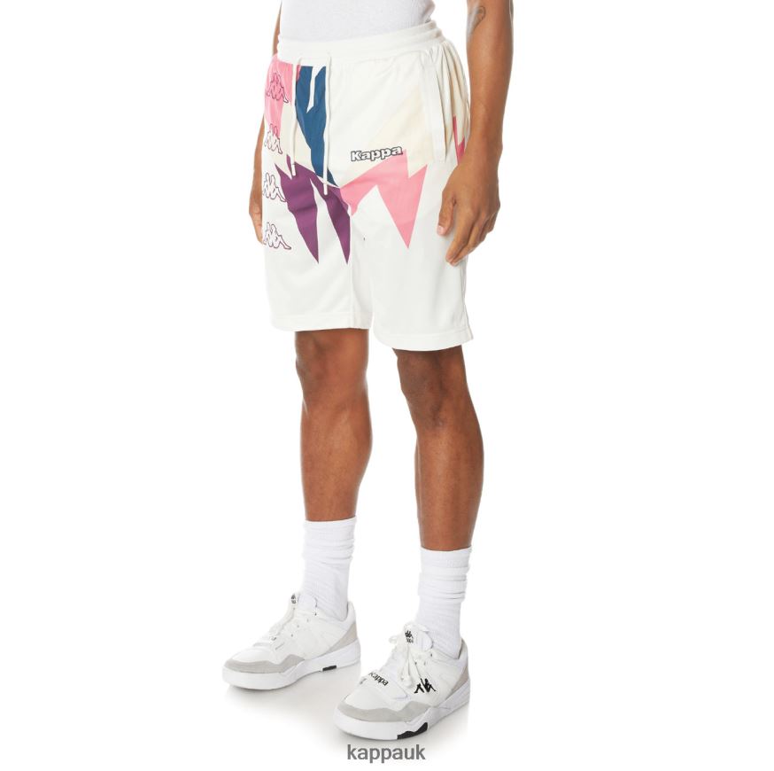 Kappa Logo Key Shorts White 408H4N257 - Kappa Trainers UK