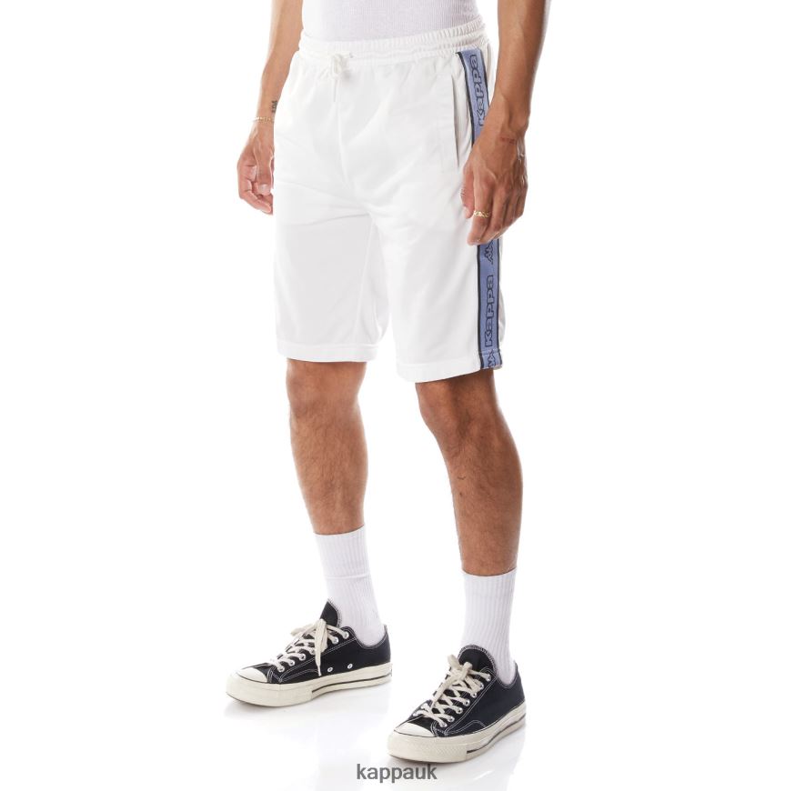 Kappa Logo Tape Asved 2 Shorts White Blue 408H4N260 - Kappa Trainers UK