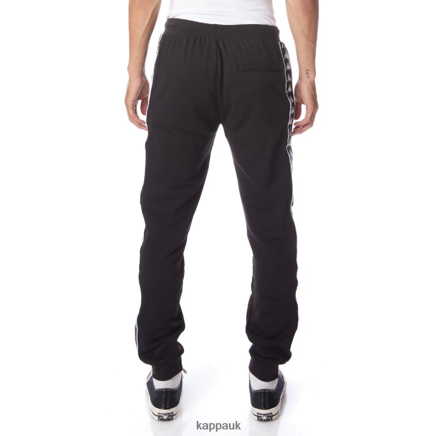 Kappa 222 Banda Alanz 2 Sweatpants Black White 408H4N62 - Kappa Trainers UK