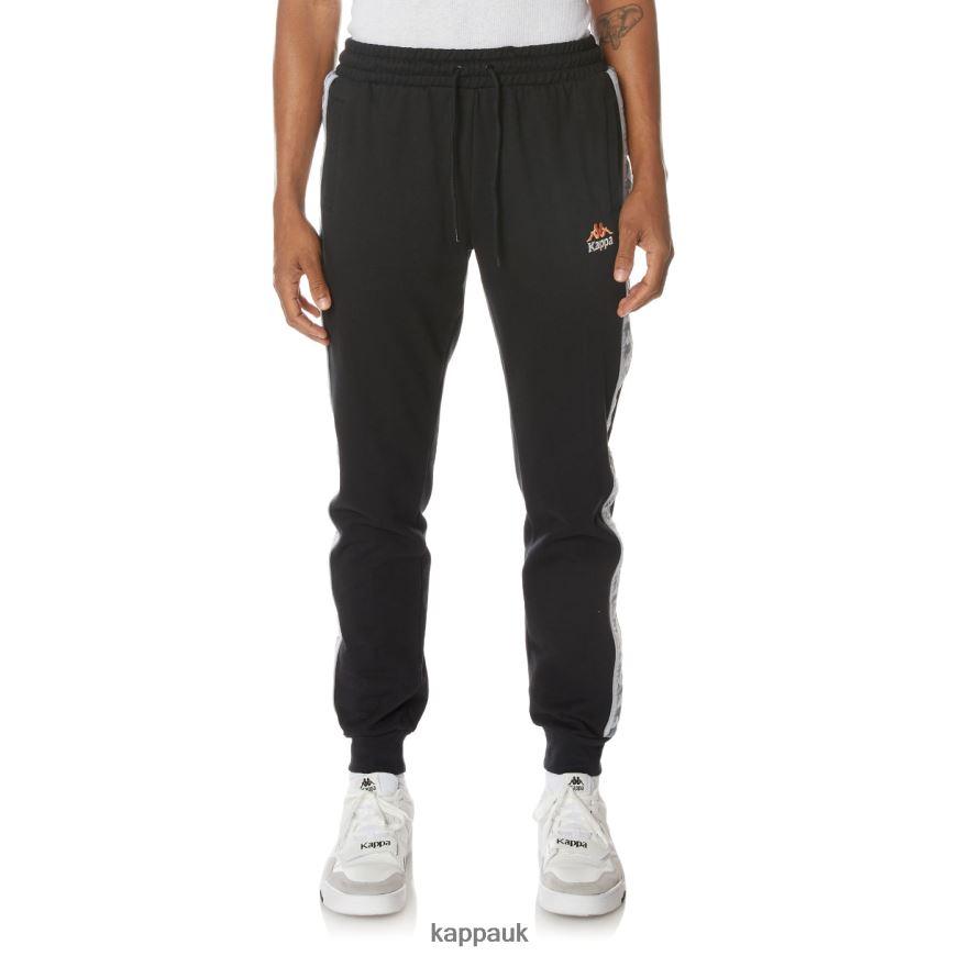 Kappa 222 Banda Galanz Sweatpants Jet Black 408H4N60 - Kappa Tracksuit UK