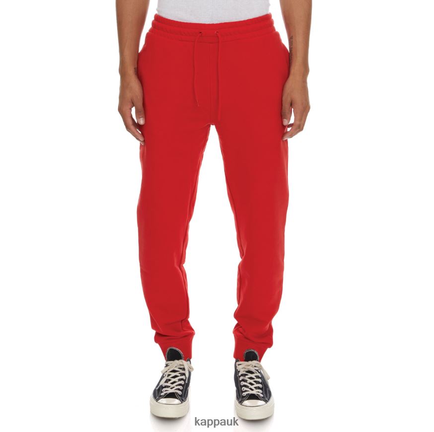Kappa Logo Fleece Zanok Sweatpants Red Coral 408H4N63 - Kappa Tracksuit UK