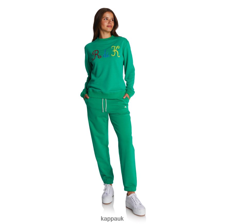 Kappa Robe Giovani Aurion Sweatpants Kelly Green 408H4N71 - Kappa Trainers UK