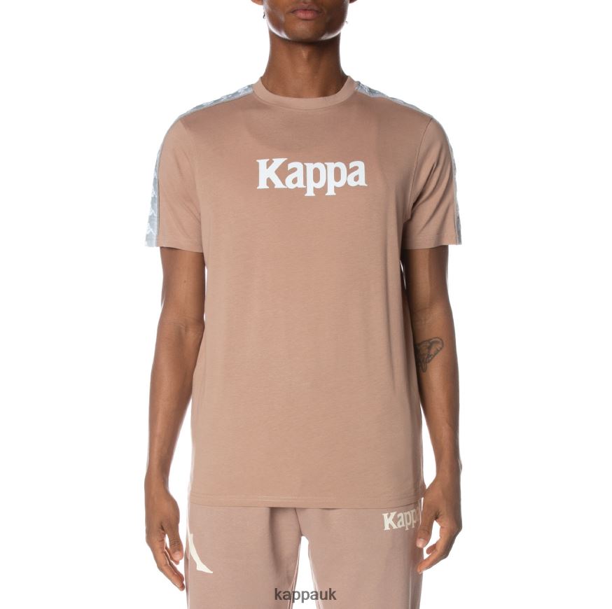 Kappa 222 Banda Dabst T-Shirt Beige 408H4N155 - Kappa Trainers UK